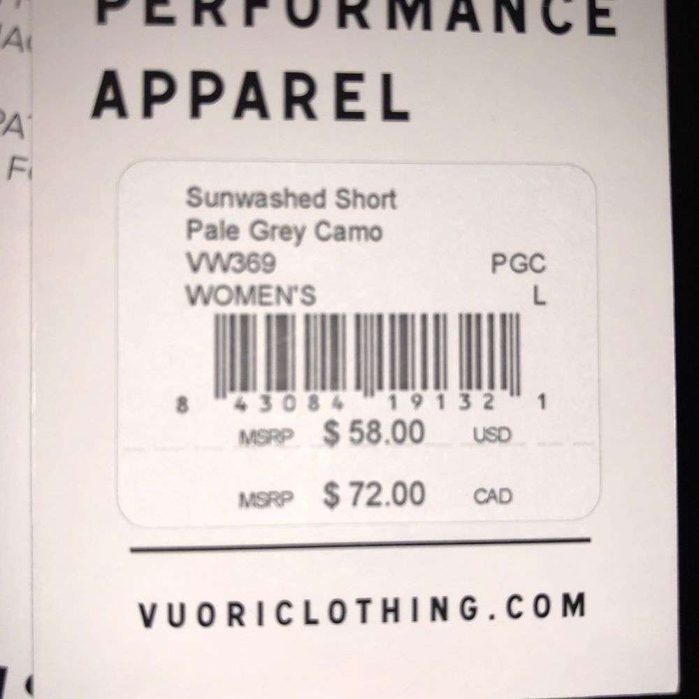 NWT ☀️ LAST ONE Vuori | Sunwashed Short - Pale Grey Camo - Small - Picture 8 of 8